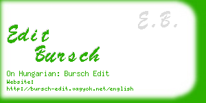 edit bursch business card